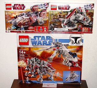 NEW LEGO 7753 8091 10195 STAR WARS REPUBLIC DROP SHIP AT OT WALKER