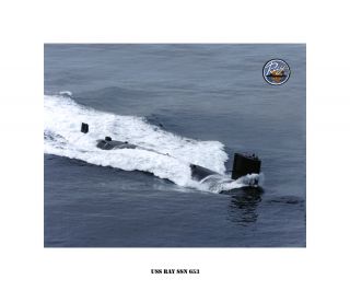 USS RAY SSN 653   Nuclear Attack Submarine , USN Navy Photo Print
