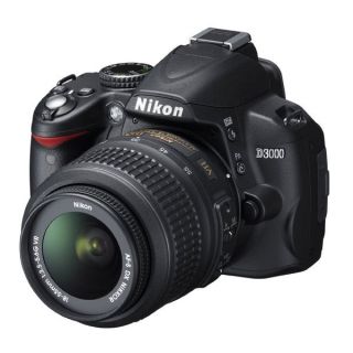 Nikon D3000 SLR Spiegelreflexkamera + 18 55mm VR Objektiv Kit