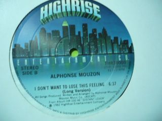 Alphonse Mouzon I Dont Want To Lose This Feeling 12 MAXI DISCO 1982 VG