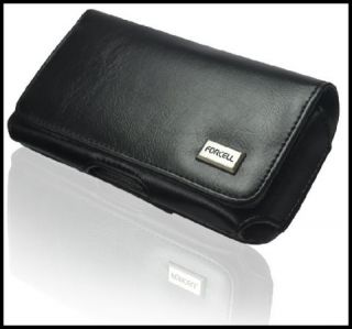 Gürtel Seiten Handy Tasche Für LG P990 Optimus Speed Leder Schwarz