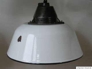 Emaille Fabriklampe Industrielampe Loft Bauhaus Lampe lamp weiss