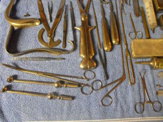 Alte Medizinische Chirurgische Instrumente Lot Konvolut Äskulap