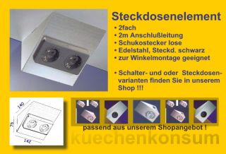 Thebo HA 689 Steckdose Edelstahl Unterbau Küchen 1fach