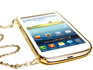GOLD CHROM Samsung Galaxy S3 i9300 STraSS BlinG COVER hard CASE HÜLLE