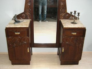 TOP Art Deco Ankleide  Spiegel Garderobe ANTIK Kommode Spiegelkommode