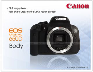 Canon EOS 650D DSLR Digital Camera (Body Only) 18MP Touch LCD Rebel