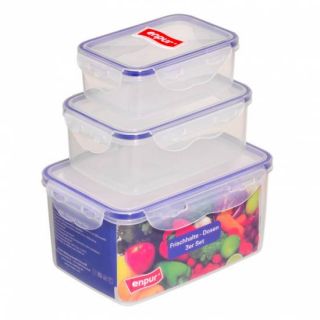 Enpur   Frischhalte Dosen   Frischhaltebox   3er Set   450ml, 900ml, 2