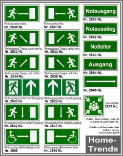 Fluchtweg Schild Notausgang Feuer Warnschild Leuchtend