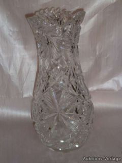 KRISTALLVASE Bleikristall Vase   31,5 cm   ca. 60   70 Jahre alt (606