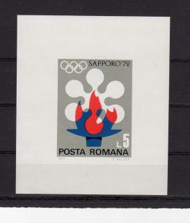 Rumaenien Block 91 postfrisch Olympia Sapporo 72 Romania Olympics 1972