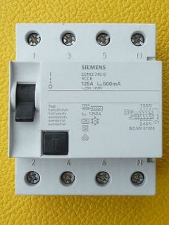 Siemens 5SM3 745 8 Fi Schalter 125A 0,5A 500mA