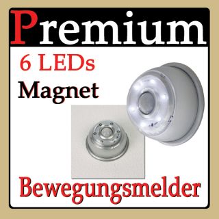 LED Magnet Wandleuchte mit Bewegungsmelder 6 LEDs