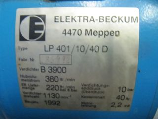 Elektra Beckum Druckluft Kompressor Typ 750 #734