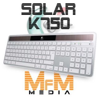 Logitech K750 K 750 K 750 Weiss Wireless Solar Keyboard Tastatur licht