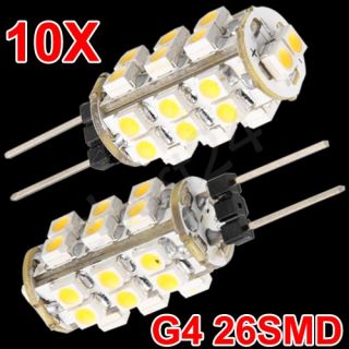10 G4 12V 26 SMD LED Birne Leuchte Lampe Licht für Wohnwagen