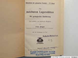Fritz Jüngst Die nutzbaren Lagerstätten Jänecke 1908