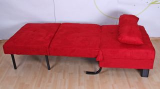 Ware Schlafsessel Relaxsessel N27 ~ rot, Mikrofaser