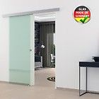 Glasschiebtür 775 x 2050 mm Klarglas DORMA AGILE 50 Muschelgriff NEU