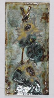 fat lava Keramik Bild Sonnenblumen Wandbild Sunflower 782