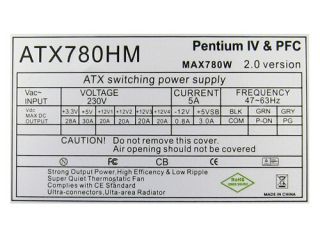 Power 780 Watt Gamer ATX Computer PC Netzteil super silent 140mm