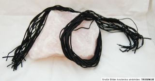 Lederband 100% Leder 1 m (100 cm) schwarz seidiges Leder ohne