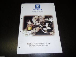  Information Peugeot 307 HDI Diesel Einspritzung Siemens SID 801 2001