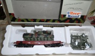 Roco Minitanks 813  Flachwagen mit Panzer  OVP Topp