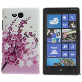 Cover Handyhülle für Nokia Lumia 820 Hardcase Cherry + Folie