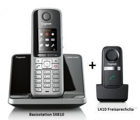Gigaset SX810 Festnetz Telefon ISDN schnurlos + L410 Freisprechclip
