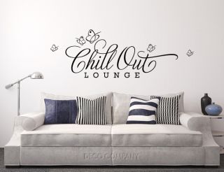 WANDTATTOO Chill Out Lounge W817 Schmetterlinge Wohnzimmer Wandtatoo