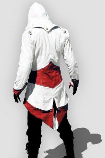 Assassins Creed III Conner Kenway Coat Red Jacket Hoodie Cosplay