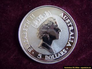 Australien 5 Dollar 1991 Kookaburra 999er Silber