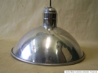Alte Alu Lampe, Art Deco Fabriklampe Werkstattlampe Loft Hängelampe