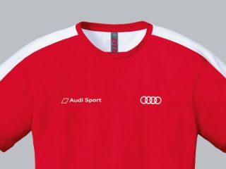 Original Audi T Shirt Shirt DTM Team Sport Herren rot Gr. L