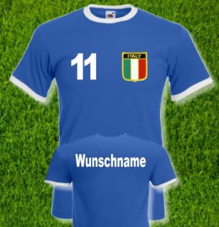Italien Fan Shirt  Wunschname / Zahl  S XXL  Euro 2012 gesticktes