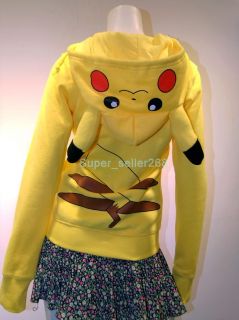Japan Anime Cool Pokemon Pikachu Hoodie Hoody Cosplay Costume Clothes