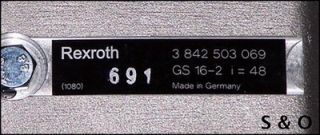 REXROTH 3842503069 GS 16 2 481 Getriebe Aufsteckgetriebe