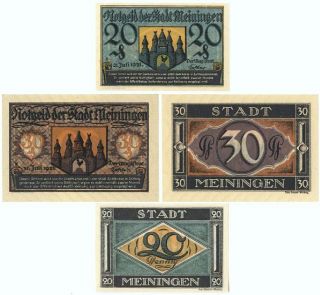 MEININGEN Wappen von Meiningen, Notgeld SERIE