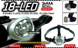 18 LED HeadLamp Head Light Torch Camping Flashlight