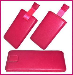Echt Leder Handy Etui in Pink Für LG P990 Optimus Speed Tasche Case