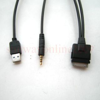 USB TO IPOD IPHONE ADAPTER CABLE FOR ALPINE INA W900 W900BT W910 IVA