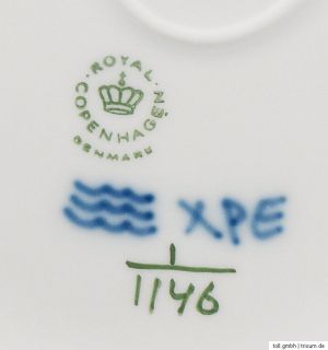 Tru21) Royal Copenhagen Ovale Platte 24,5x19 cm, Musselmalet