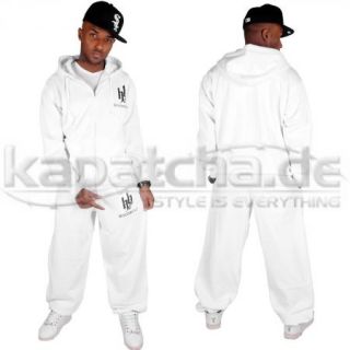 Hoodboyz Basic Sweat Suit Trainings Anzug Weiß Kapatcha in versch