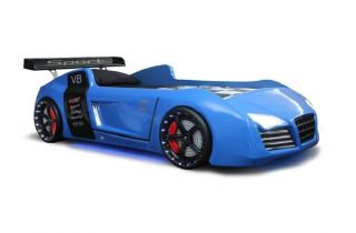 V8 Autobett blau inkl Kaltschaummatratze Andos Spoiler Kinderbett