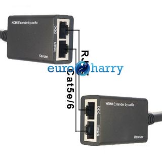 HDMI DVI Cat5e cat6 LAN Verlängerung 1080p 30m RJ45