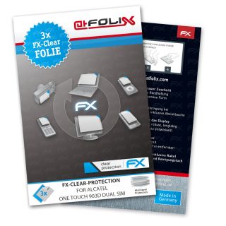 FX Clear fuer Alcatel One Touch OT 903D Dual Sim Display Schutz