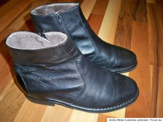 Siuox Echt Lammfell Boots Stiefel Leder Business Schuhe Gr. 8  42