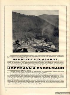 Papierfabrik Hoffmann Engelmann Neustadt ad Haardt 1926