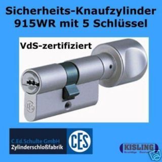 Sicherheits Knaufzylinder CES 915WR mit 5 Schlüssel VDS